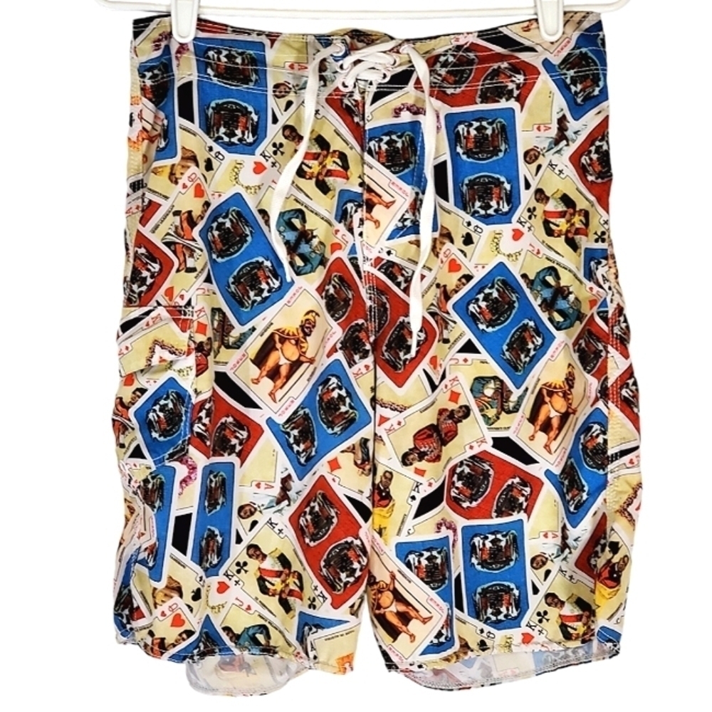 1161 * Vans Board Shorts Era Stretch In4mation Deck Of Cards Size 28